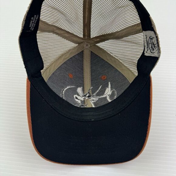 RMEF Trucker Hat Rocky Mountain Elk Foundation Orange Mesh Snapback Outdoor Cap - Picture 4 of 9